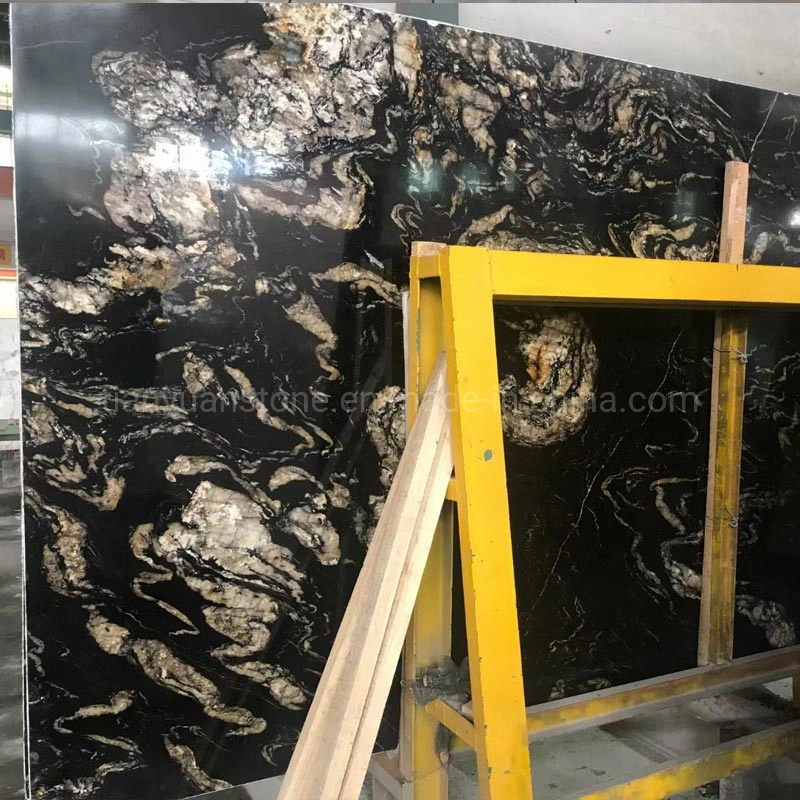 Natural Stone Black & Gold White/Red/Grey/White/Pink/Blue/Brown Quartzite/Marble/Onyx/Granite Slab for Countertop/Benchtop/Worktop/Floor/Wall Slab